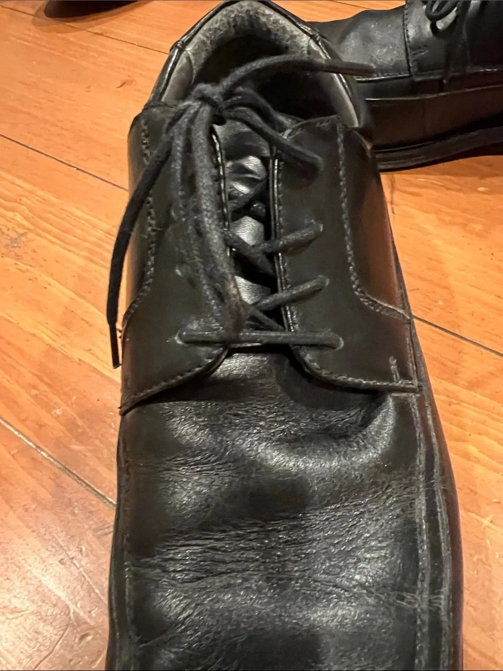 Dockers Men's Black Leather Dress Shoes - Classic Lace-Up